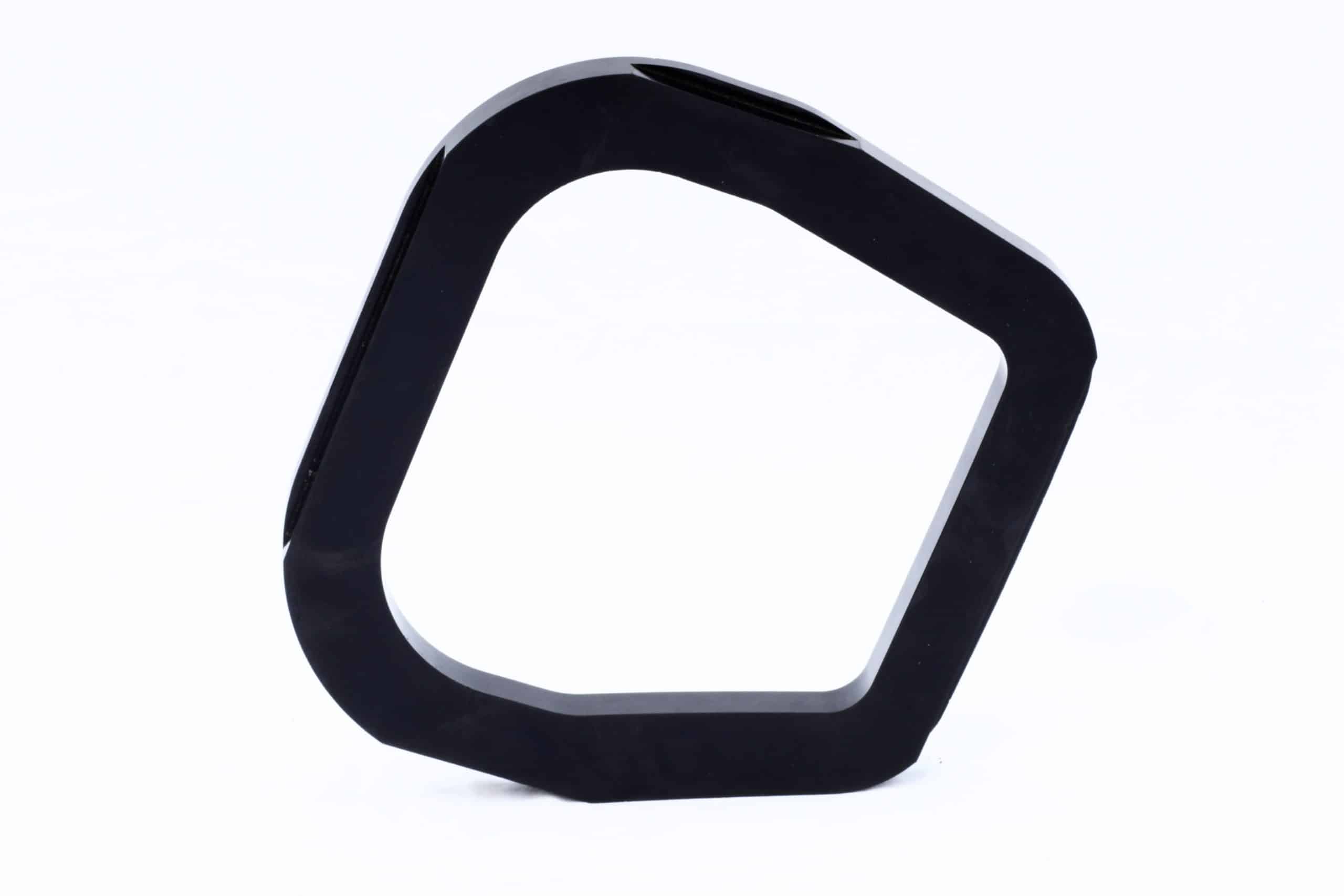 Very large custom, black urethane seal made with soft durometer material. 