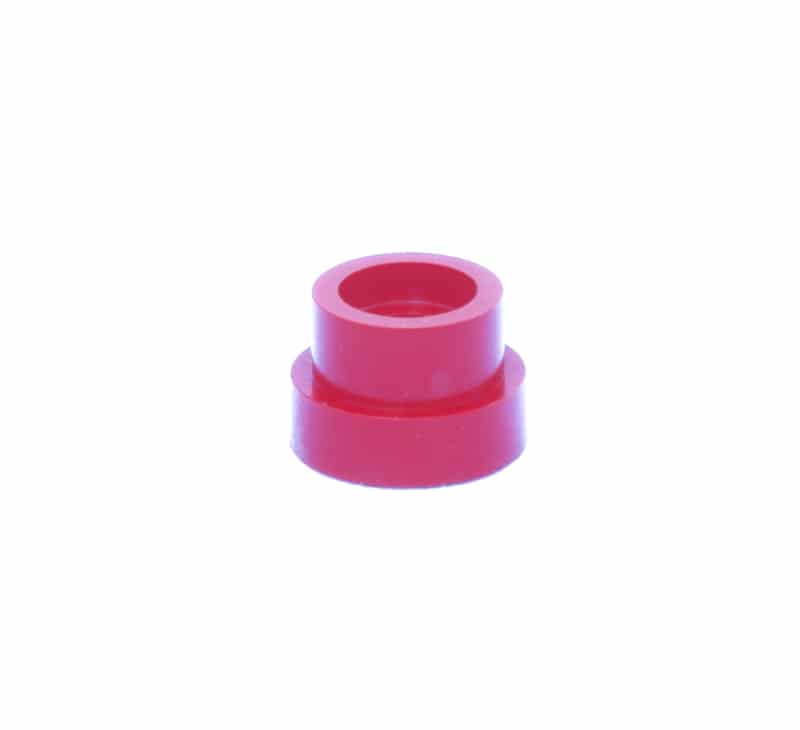 Polyurethane bushing designed to fit into counterbored hole. 