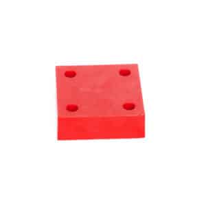 Square Urethane Bumpers | 80A Red Urethane | Packs of 10