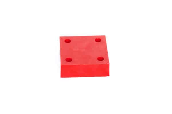 Square Urethane Bumpers | 80A Red Urethane | Packs of 10