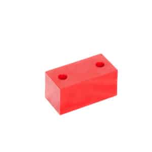Rectangular Urethane Bumpers | 80A Red Urethane | Packs of 25