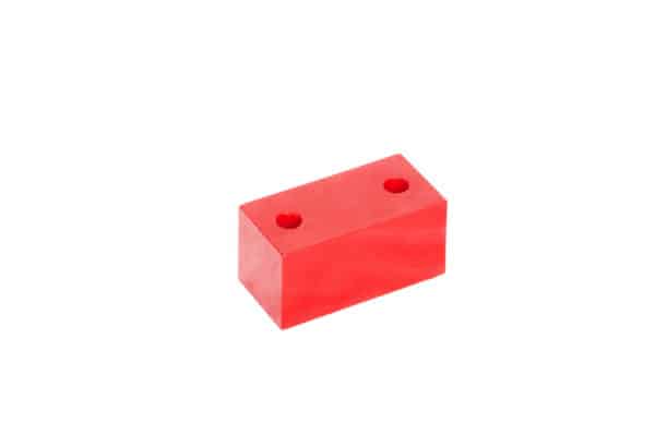 Rectangular Urethane Bumpers | 80A Red Urethane | Packs of 25