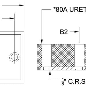 Square Urethane Bumpers | 80A Red Urethane | Packs of 20