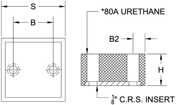 Square Urethane Bumpers | 80A Red Urethane | Packs of 20