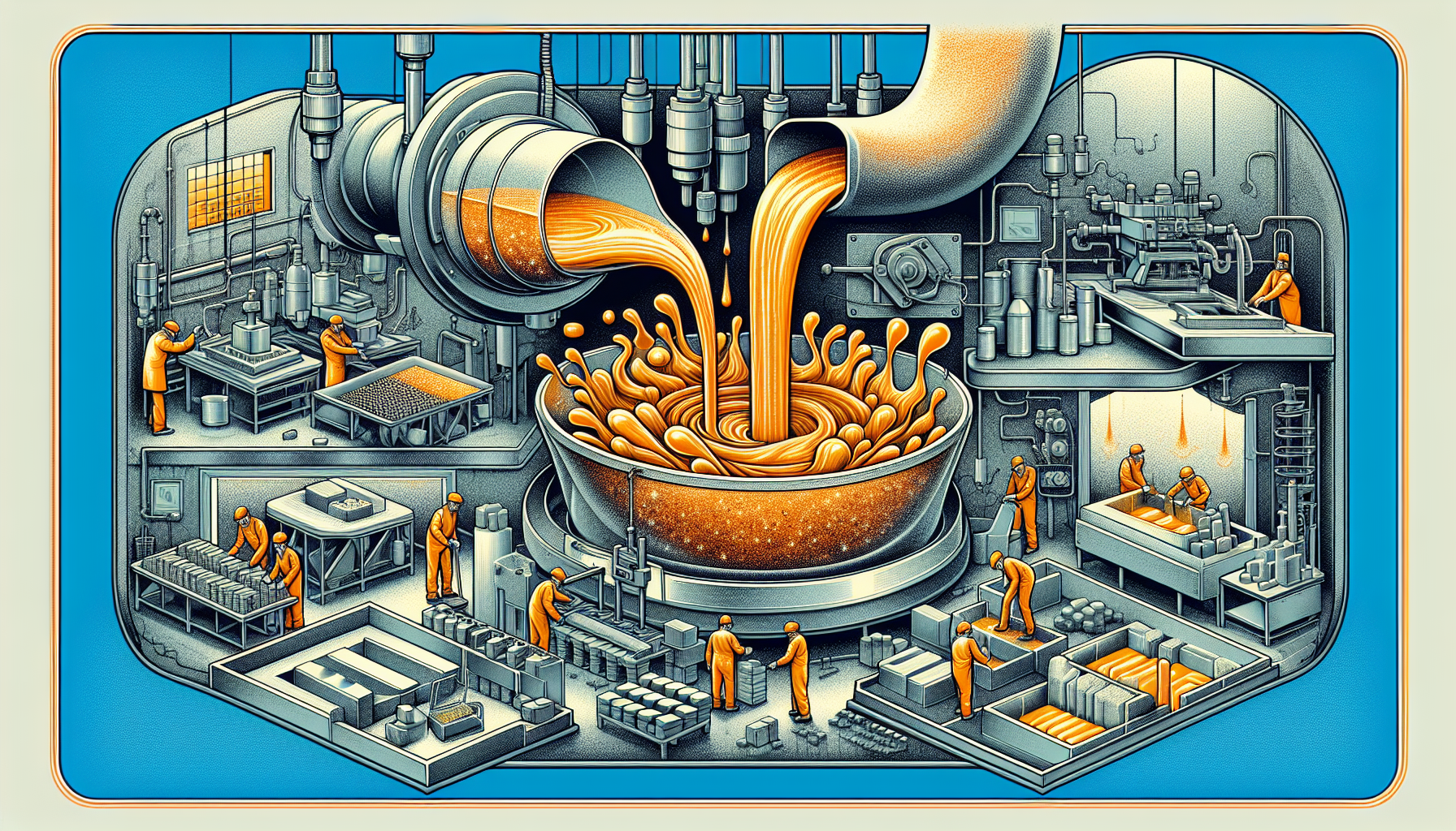 Manufacturing process of cast urethane products